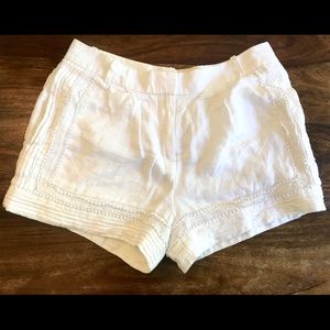 White Linen J.Crew Resort Shorts